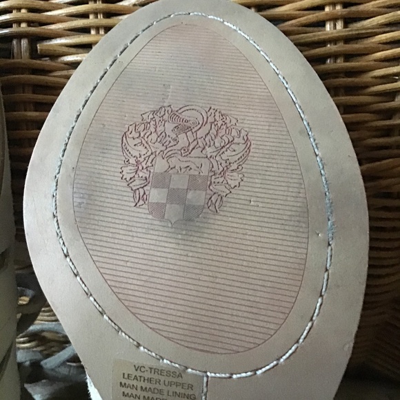 Vince Camuto beige suede stocked heel lace tie up sandals Size 6 - Picture 7 of 14